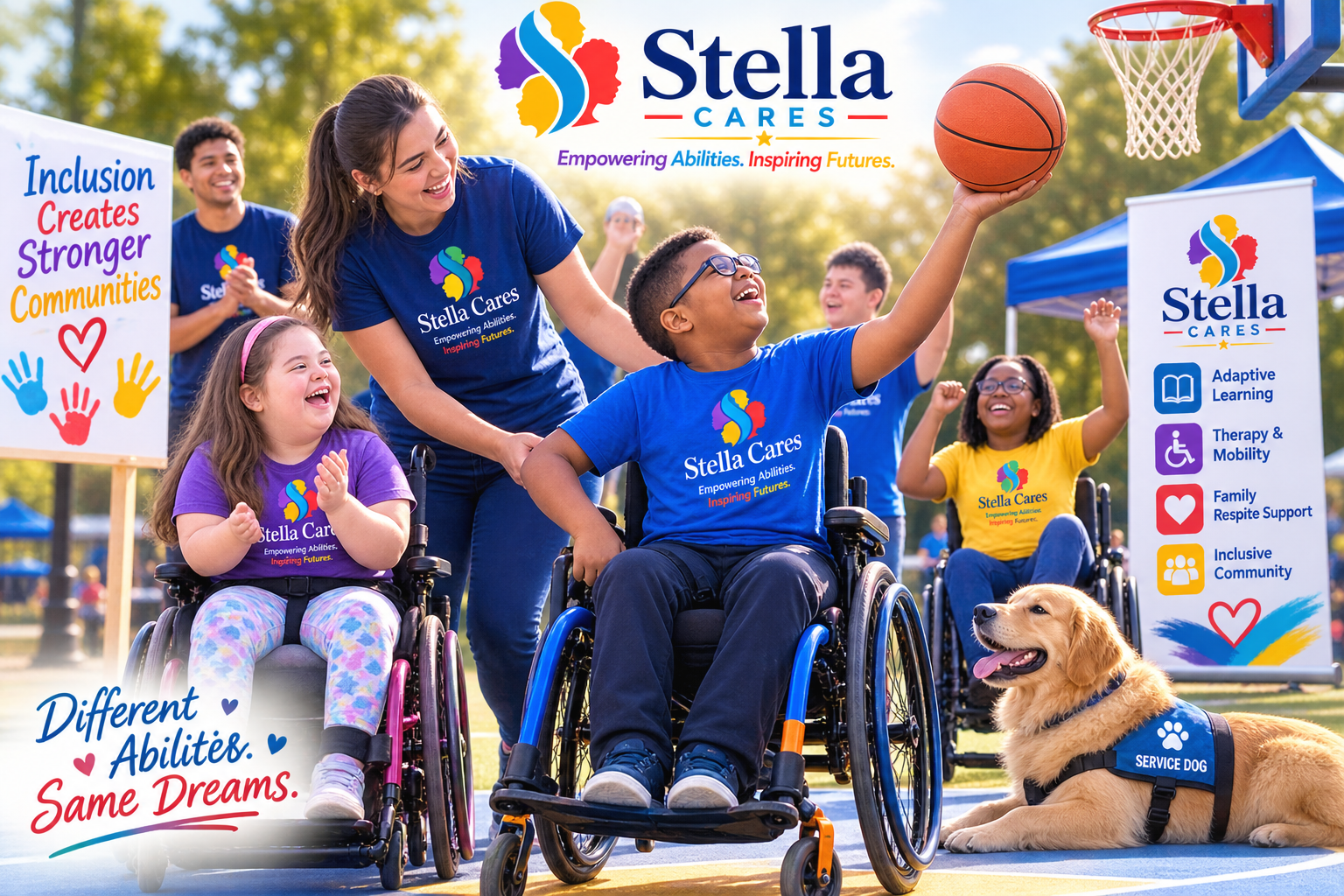 Adaptive sports activity with Stella Cares